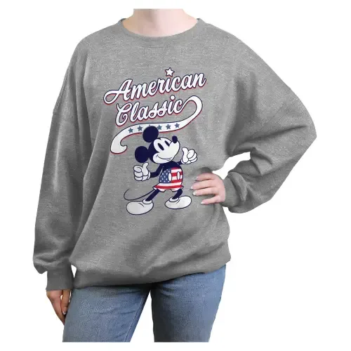 Retro American Classic Long Sleeve Oversized Sweatshirt by Mickey & Friends