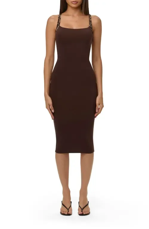 Scoop Neck Midi Dress by Naked Wardrobe