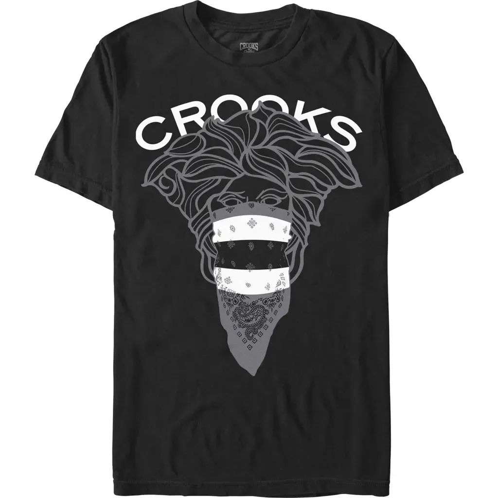 Medusa Black and White Effect Short Sleeve Graphic T-Shirt by Crooks & Castles