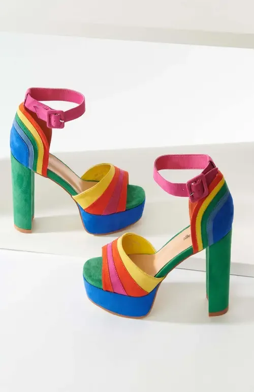 Peep Toe Platform Heels by Unique Vintage