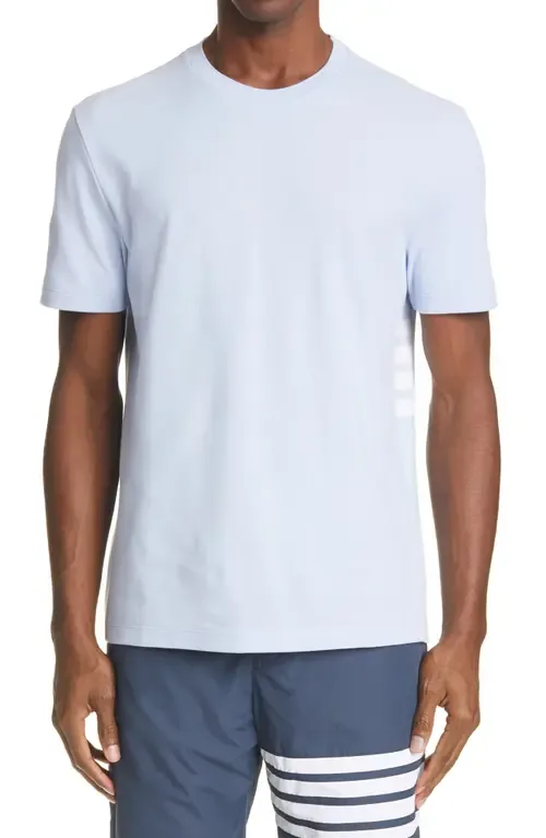 4-Bar Back Stripe Piqué T-Shirt by Thom Browne