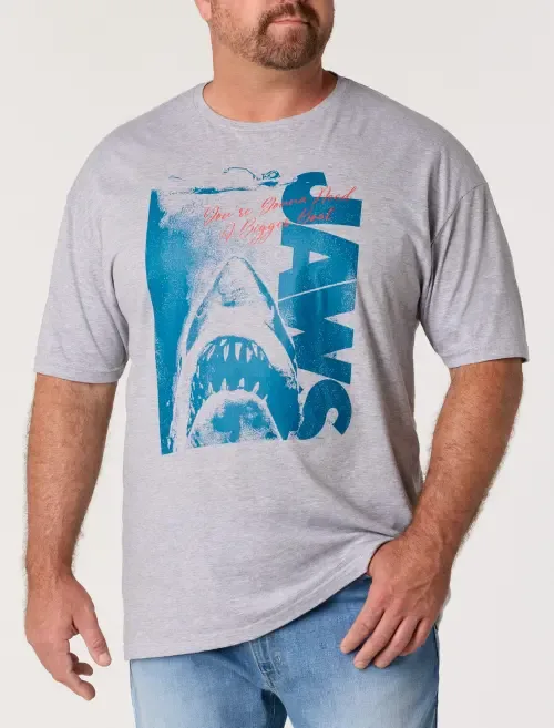 Jaws Graphic Tee by True Nation by DXL