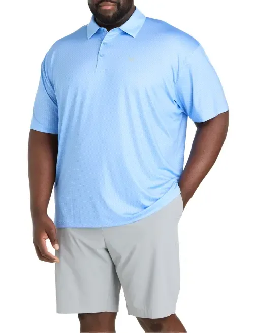 Geometric Heather Print Patterned Polo Shirt by Callaway