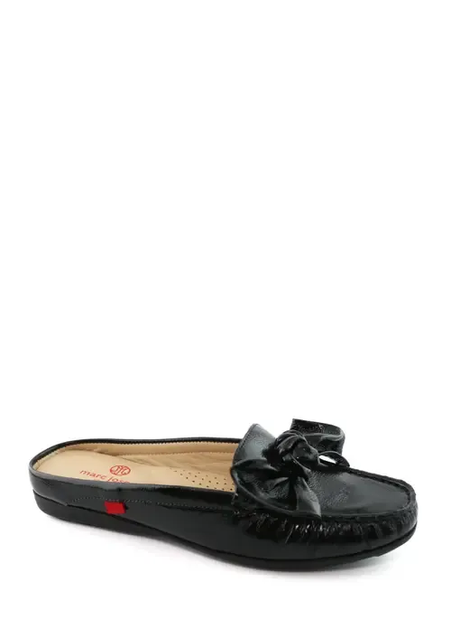 Diane St Slip on Leather Bow Mule by Marc Joseph New York