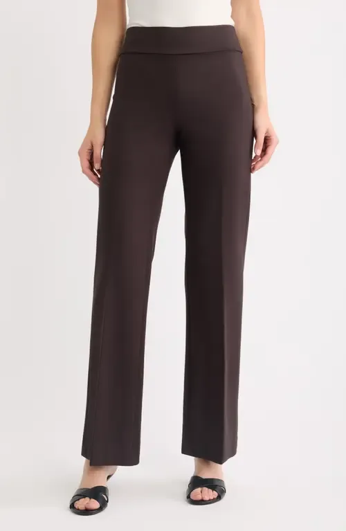 High Waist Wide Leg Pull-On Pants by Anne Klein