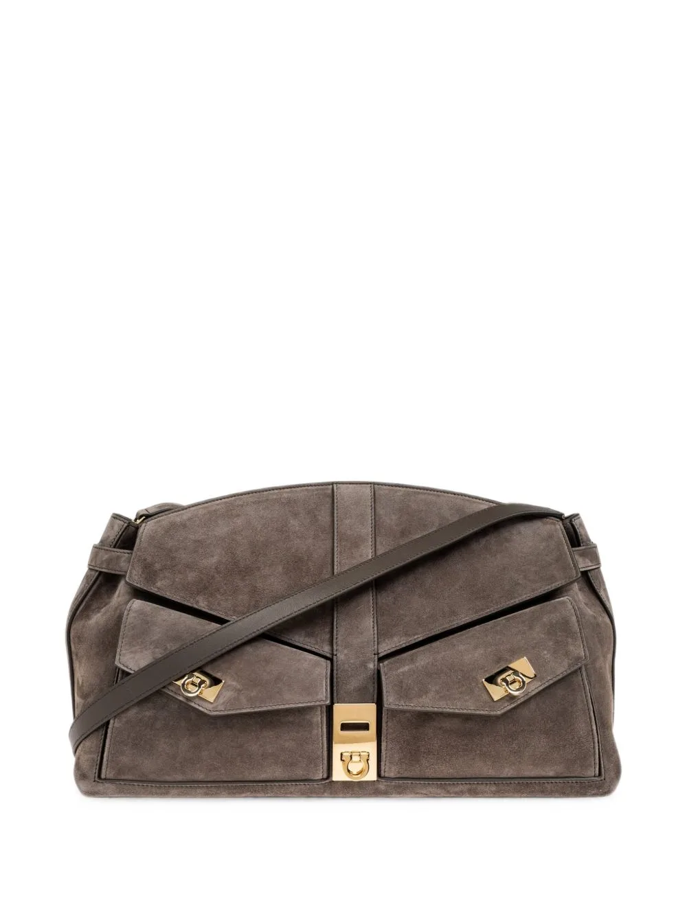 Hug Suede Shoulder Bag by Ferragamo