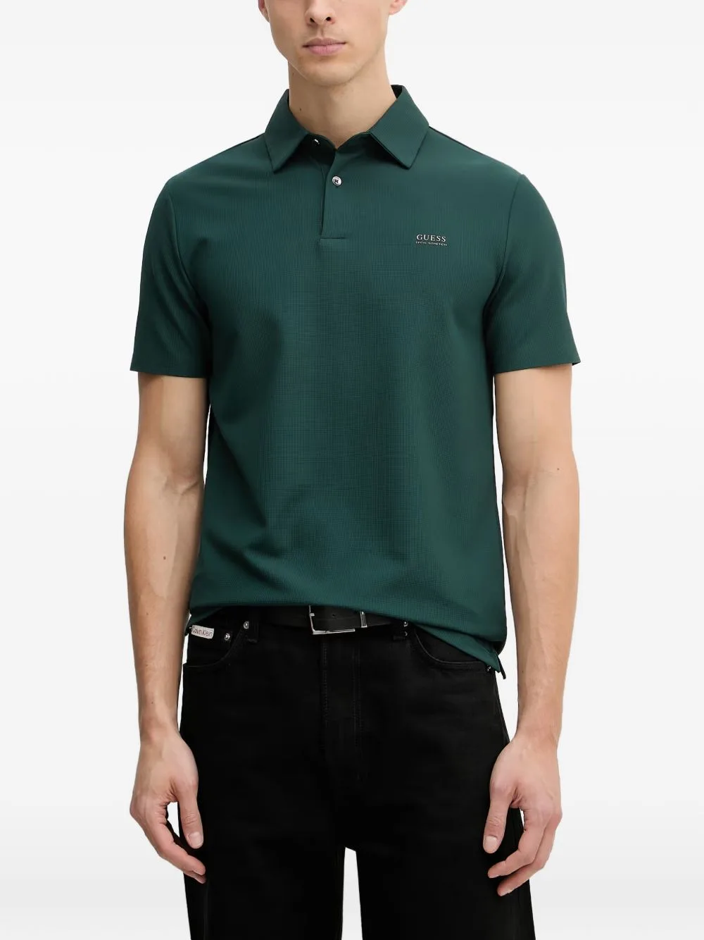 Logo-Print Polo Shirt by GUESS USA