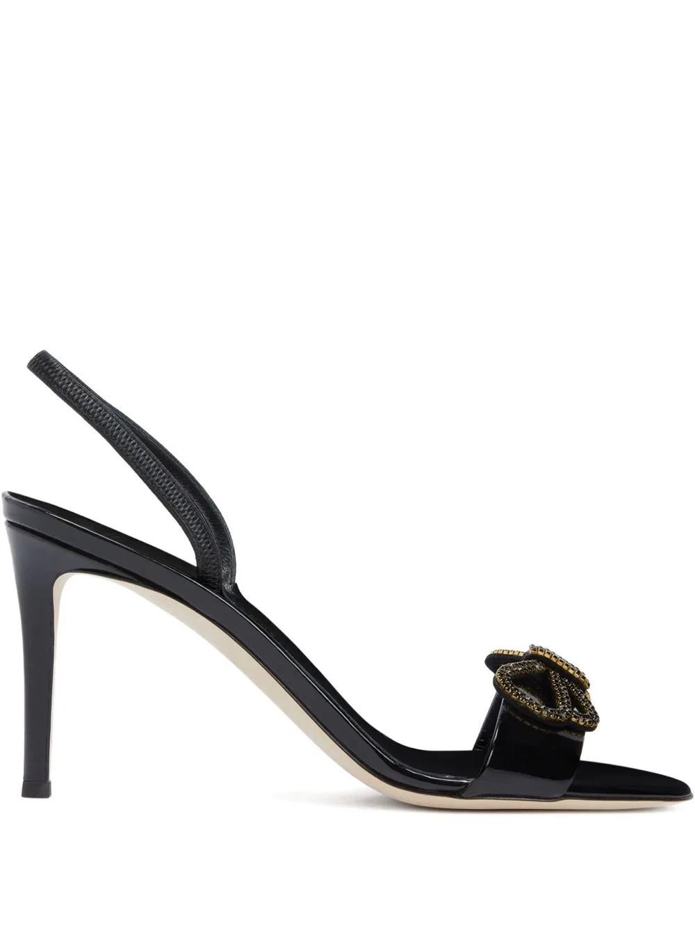 Zari Bow-Embellished Slingback Sandals by Giuseppe Zanotti