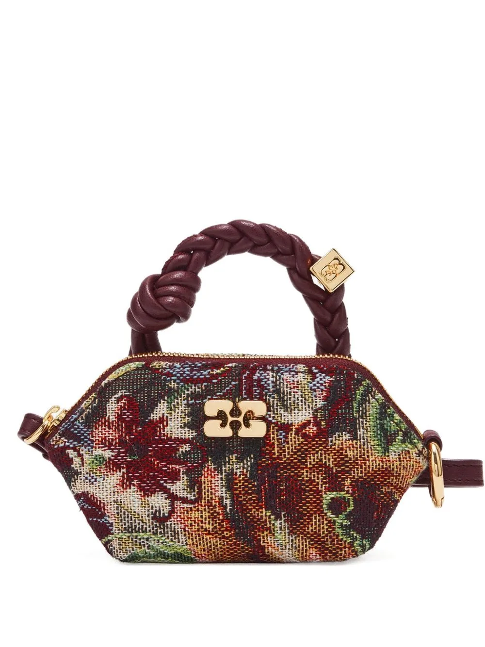 Tapestry Nano Braided-Handle Mini Bag by GANNI