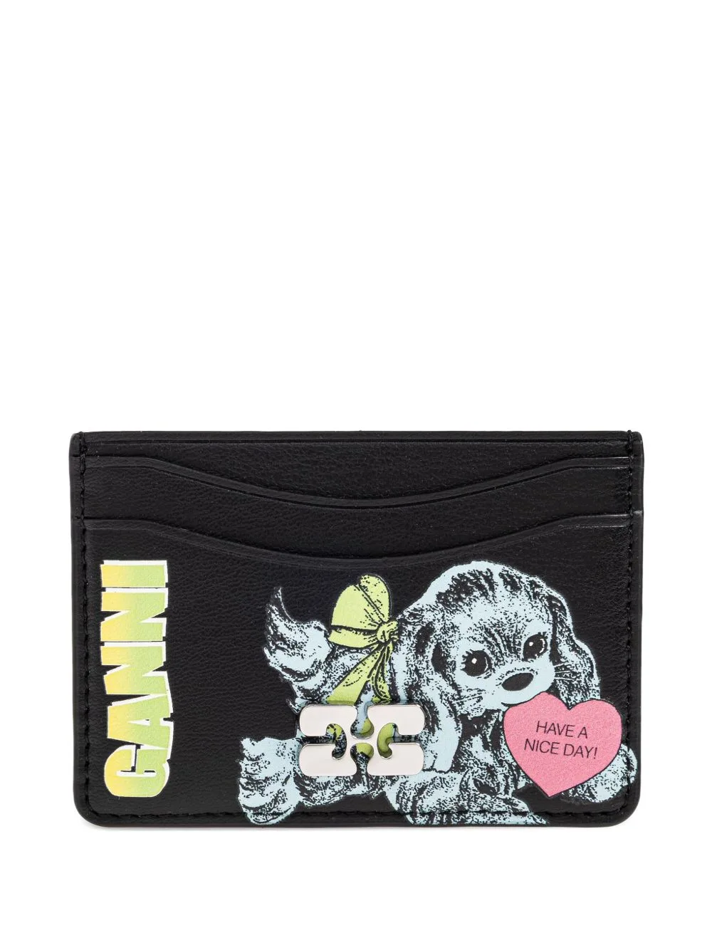 Puppy-Print Cardholder by GANNI