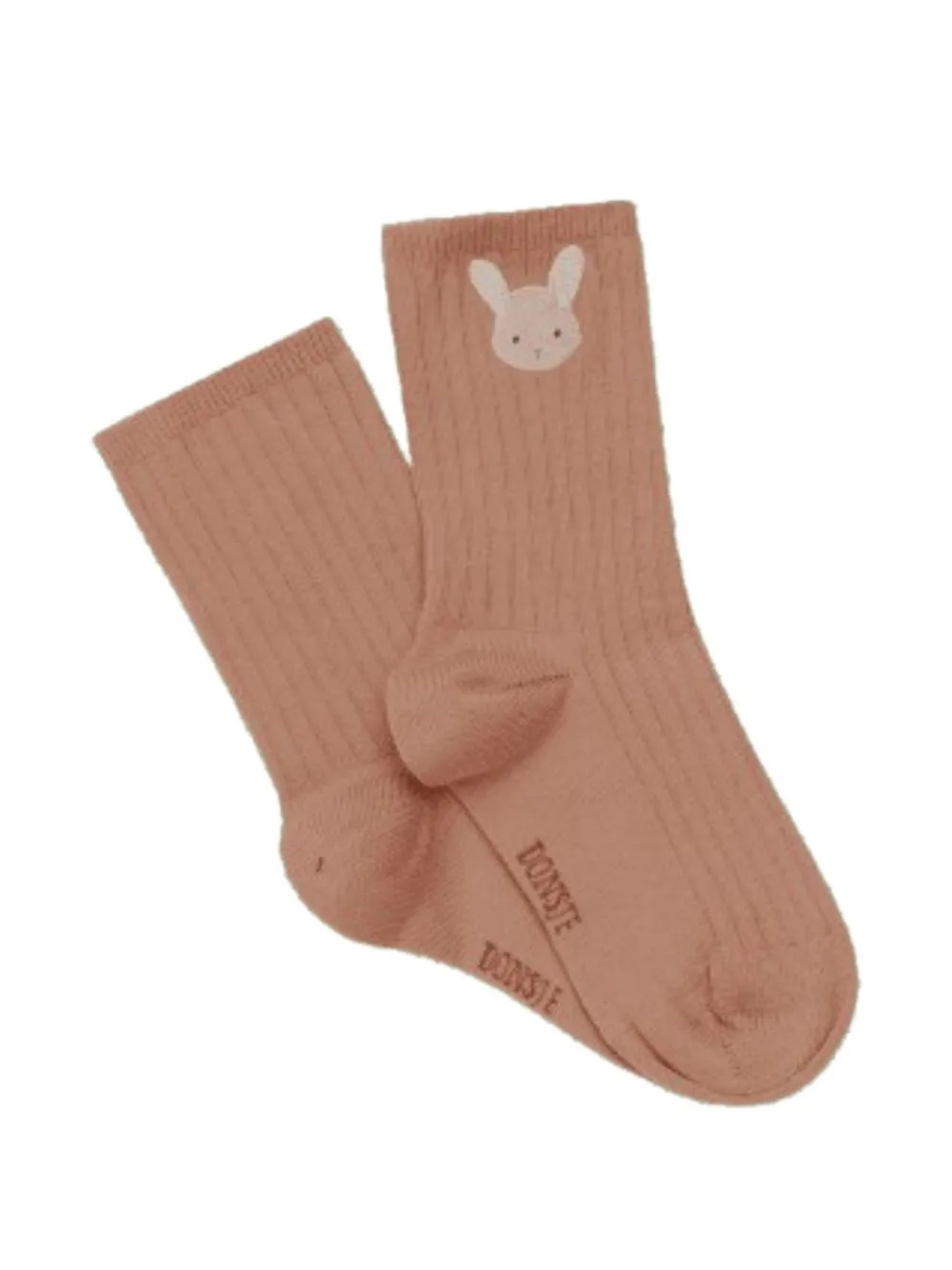 Bell Fluffy Bunny Ribbed-Knit Socks by Donsje