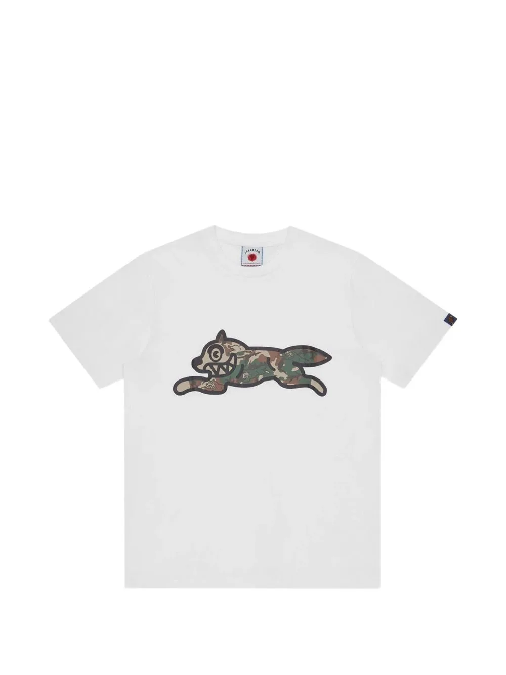 Camo Running Dog Woodland Cotton T-Shirt by ICECREAM