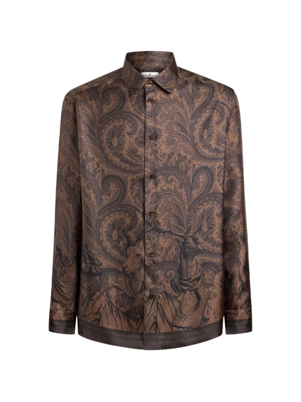 Silk Twill with Placed Paisley and Animal Print by ETRO