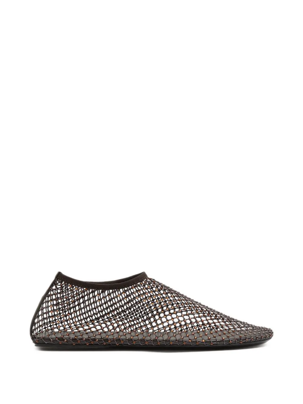 Minette Crystal-Embellished Mesh Ballet Flats by Christopher Esber