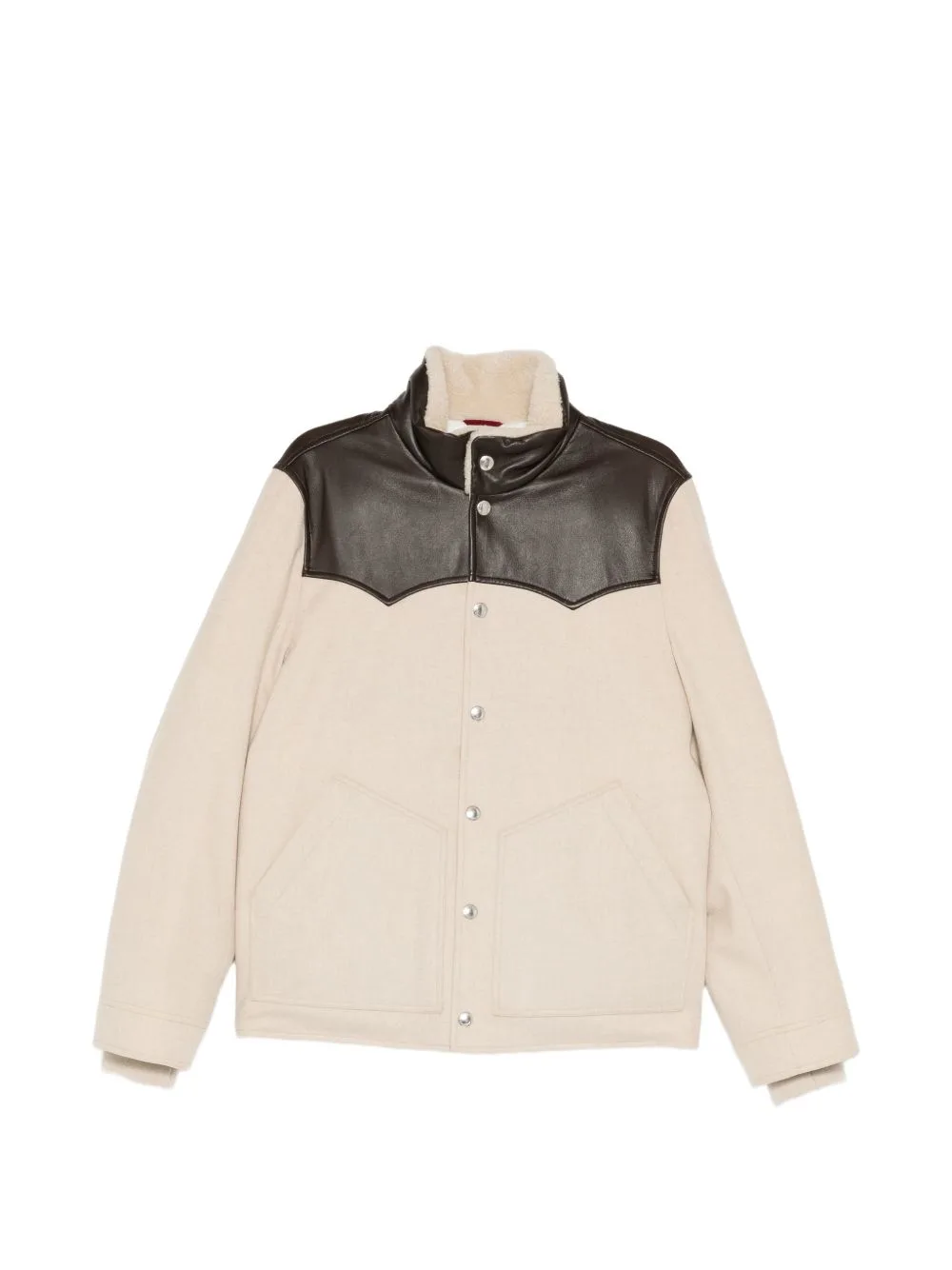 Contrast-Collar Padded Jacket by Brunello Cucinelli