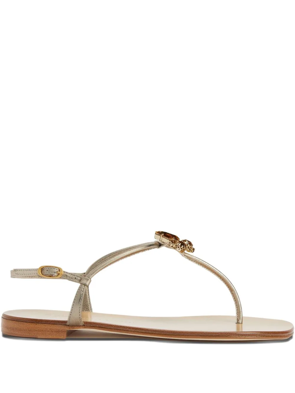 Efrata Crystal-Embellished Leather Sandals by Giuseppe Zanotti