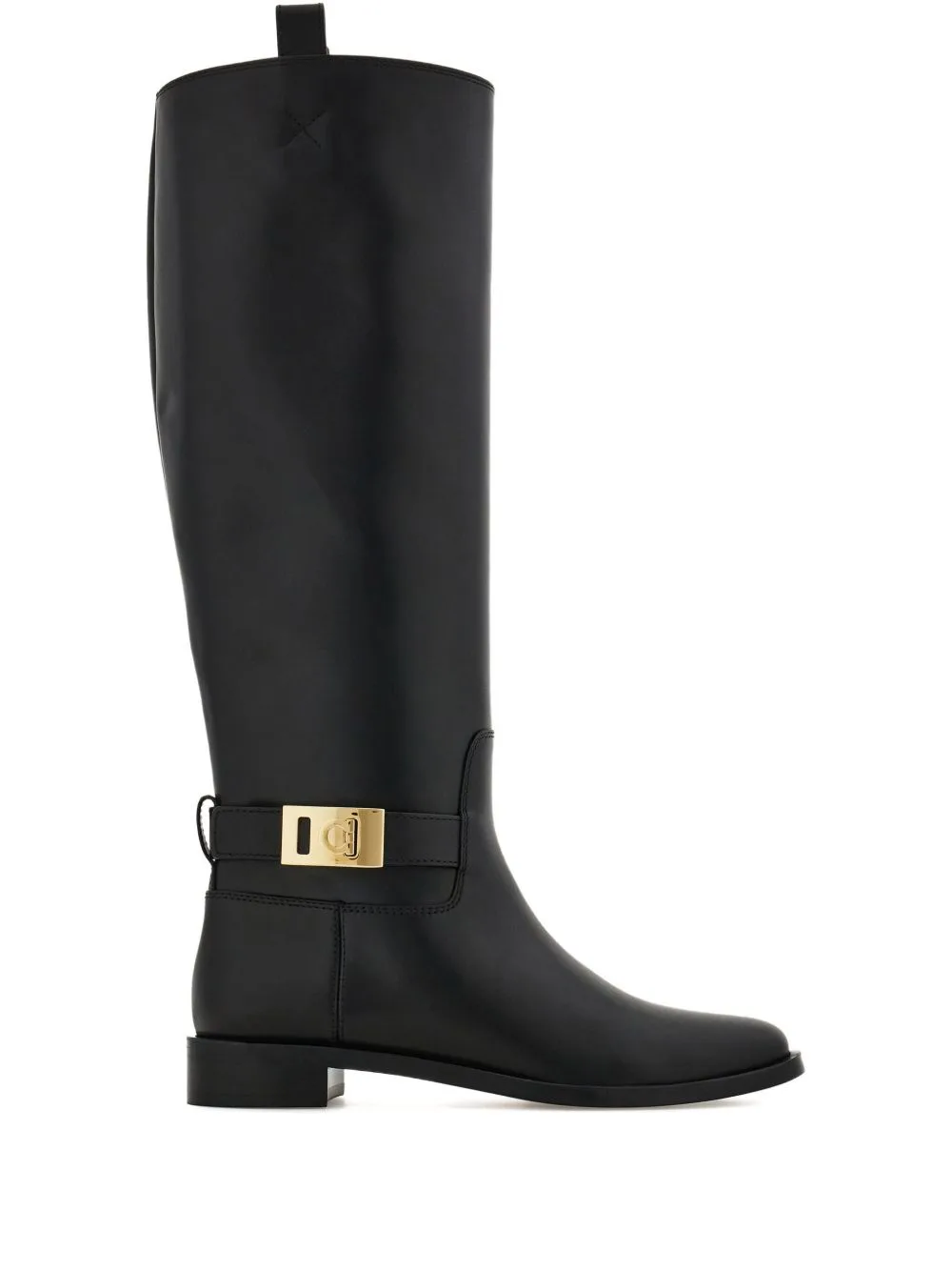 Knee High Boots with Hug Buckle Detail