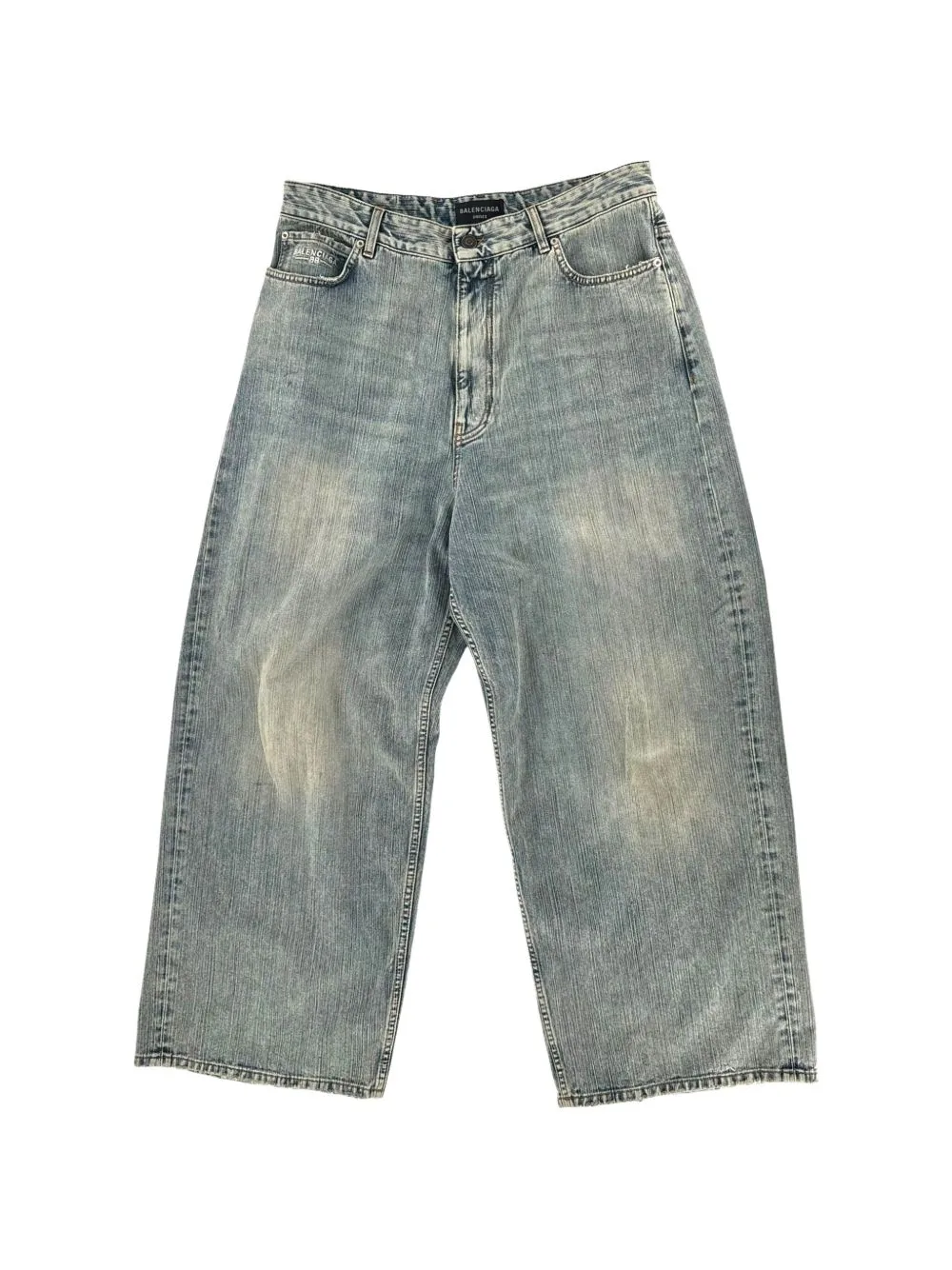 Faded Wide-Leg Jeans by Balenciaga