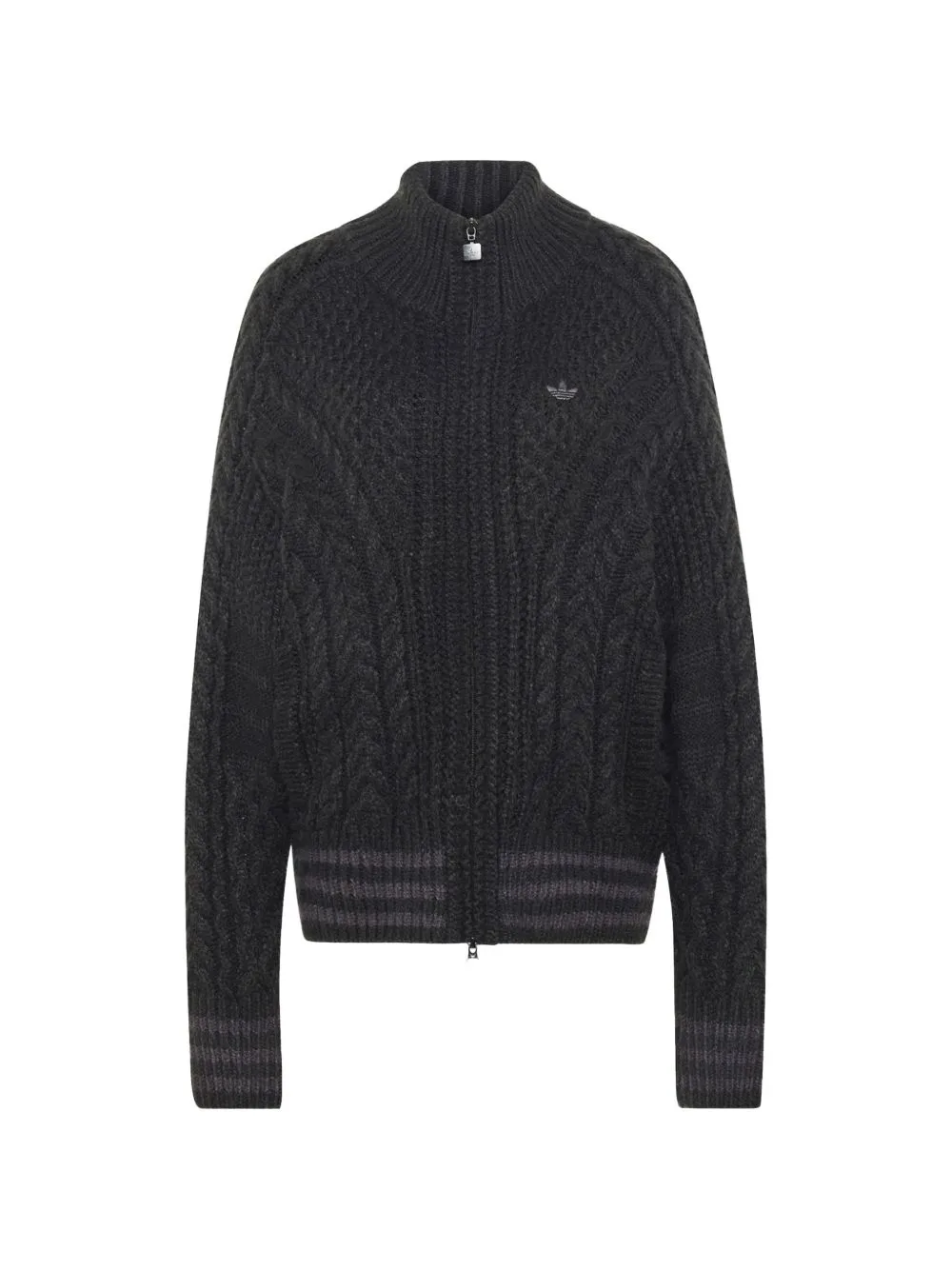 Cable-Knit Trefoil Cardigan by adidas