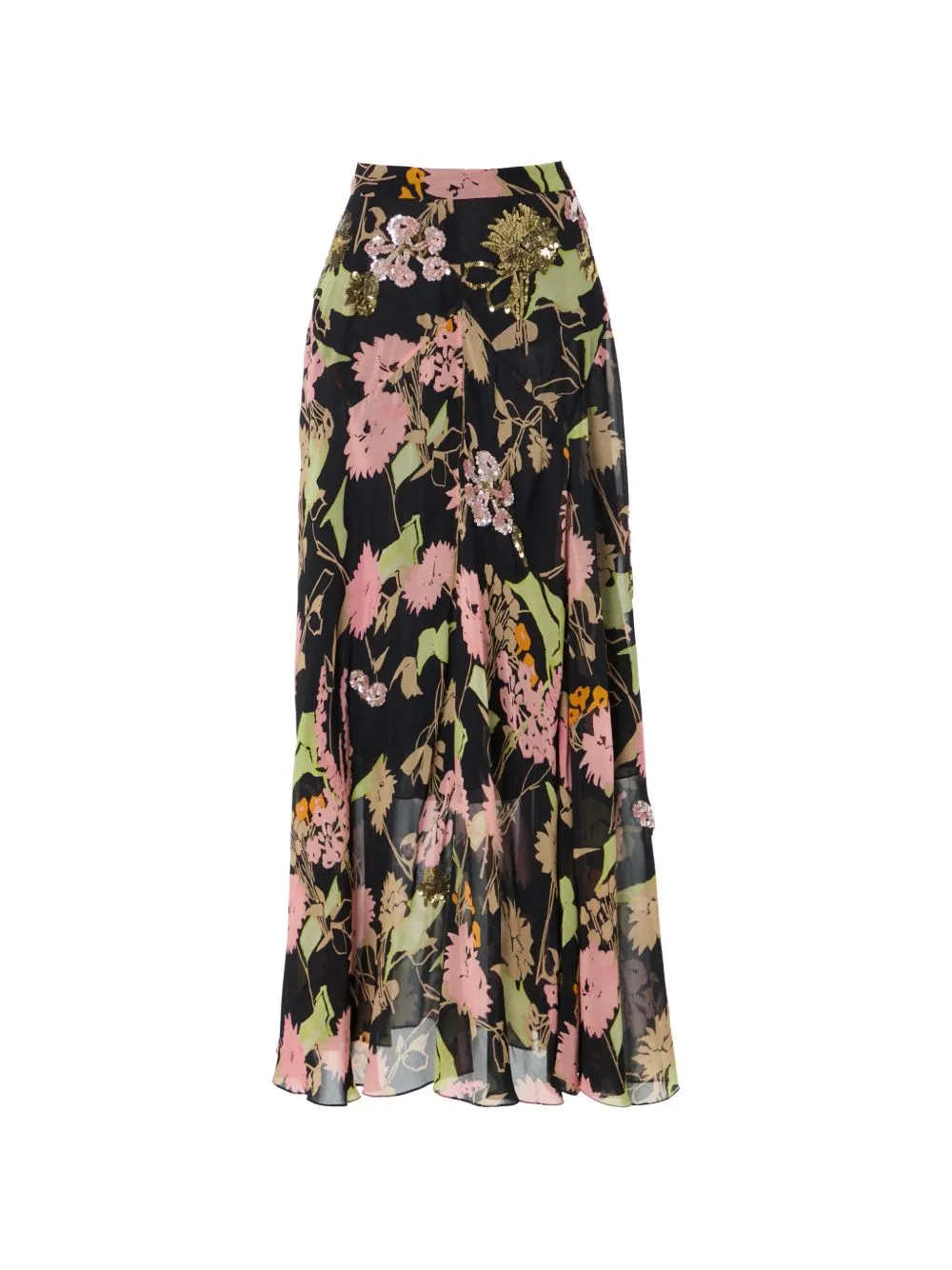 Maisie Floral-Print Sequin-Embellished Skirts by Temperley London