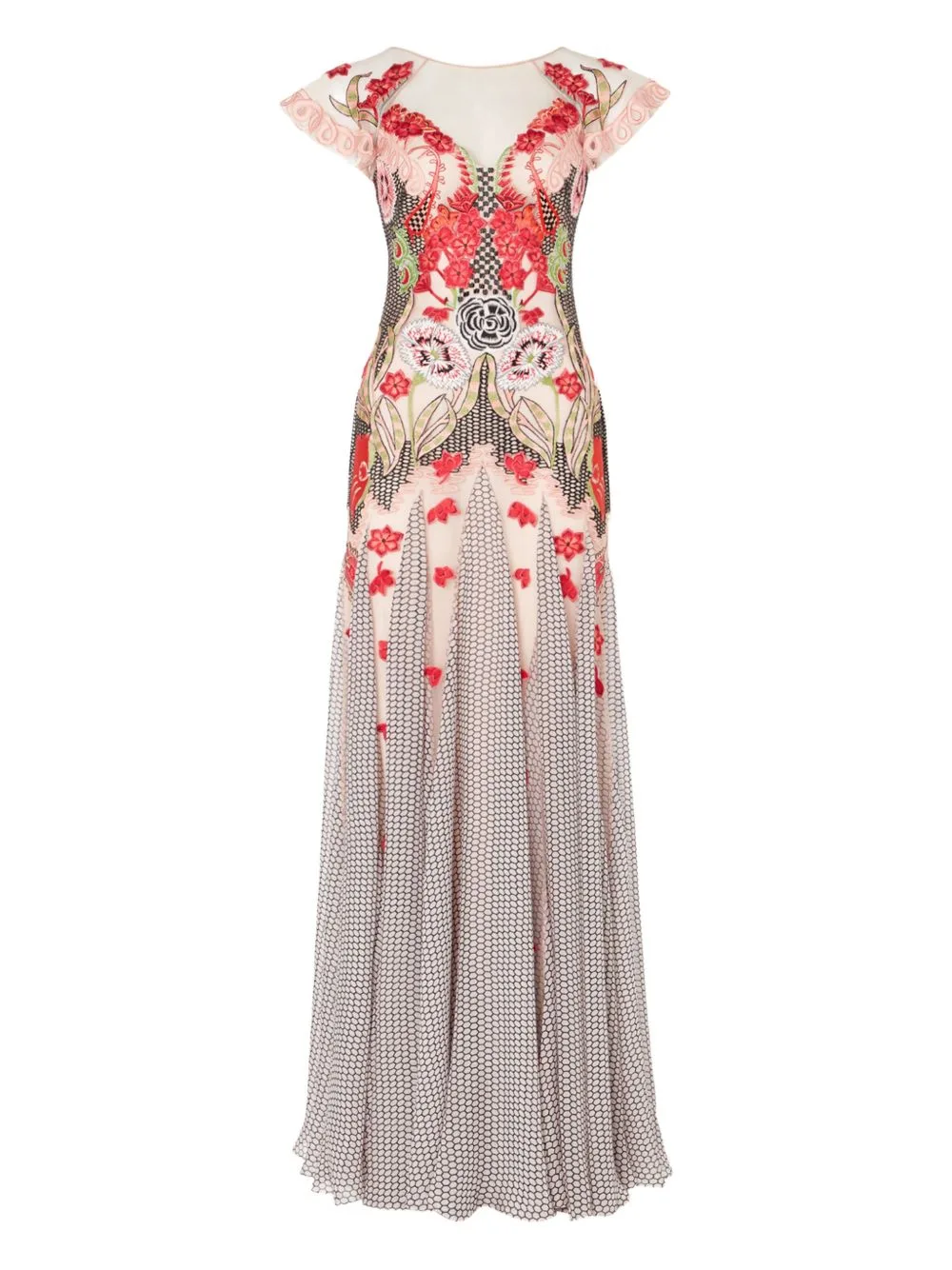 Remi Embroidered Ruffle-Trimmed Maxi Dress by Temperley London