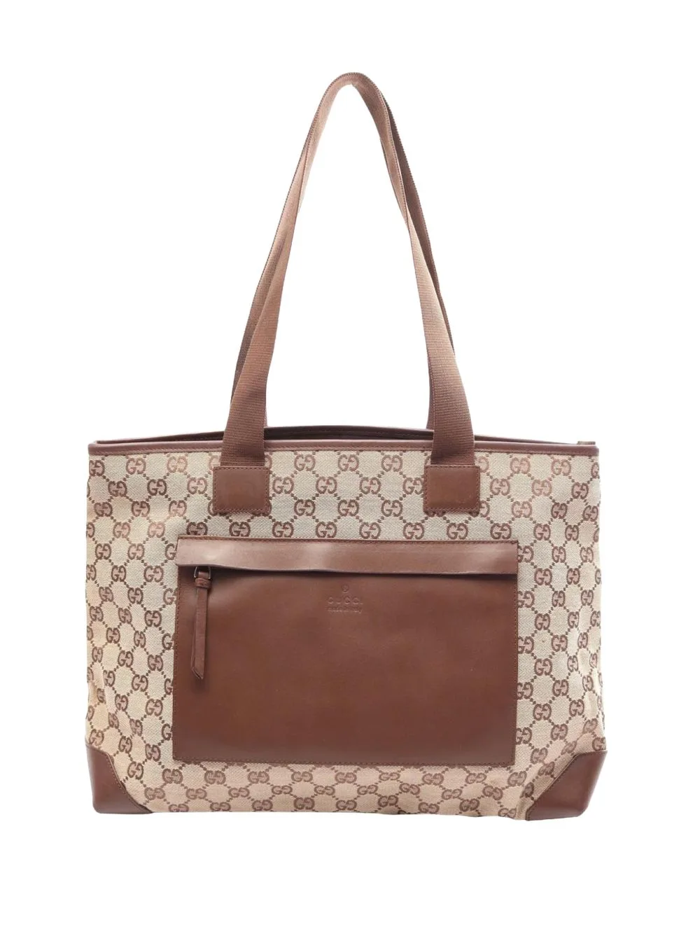 2000-2015 GG Canvas Front Pocket Tote Bag by Gucci Pre-Owned