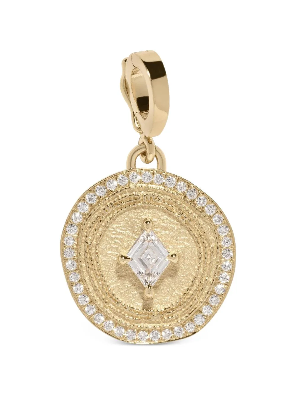 Coin-Motif Diamond Pendant by Azlee