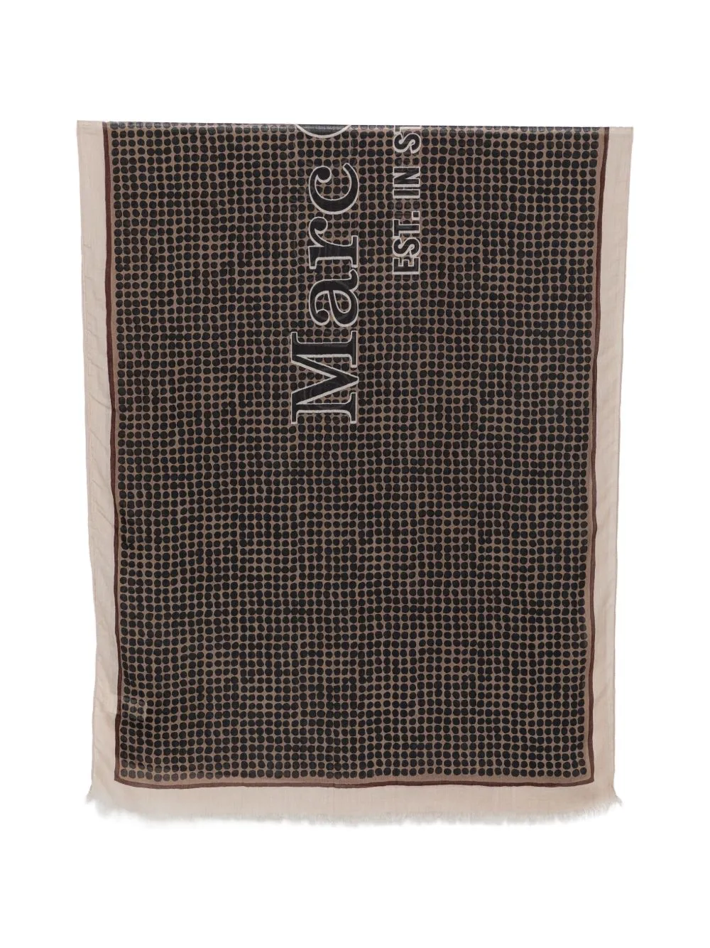 Polka-Dot Logo-Print Scarf by Marc O'Polo