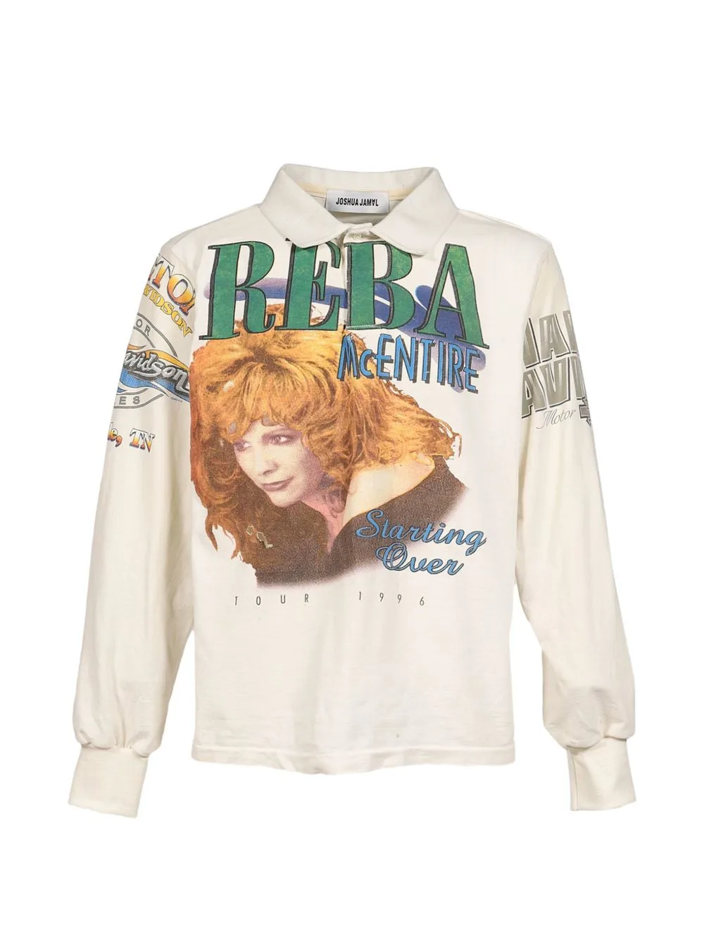 Graphic-Print Long-Sleeve Polo Shirt by Joshua J.