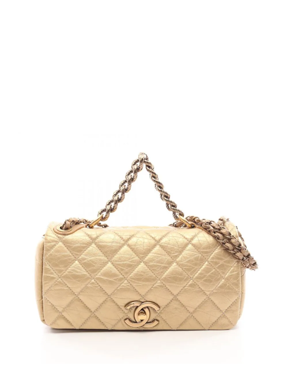 2012 Medium Quilted Aged Calfskin Pondicherry Flap Satchel by CHANEL Pre-Owned