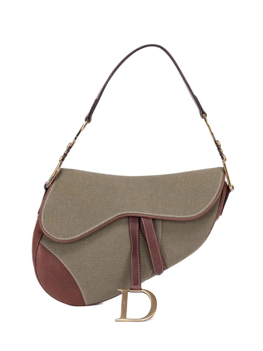 Canvas Saddle Bag by Christian Dior Pre-Owned
