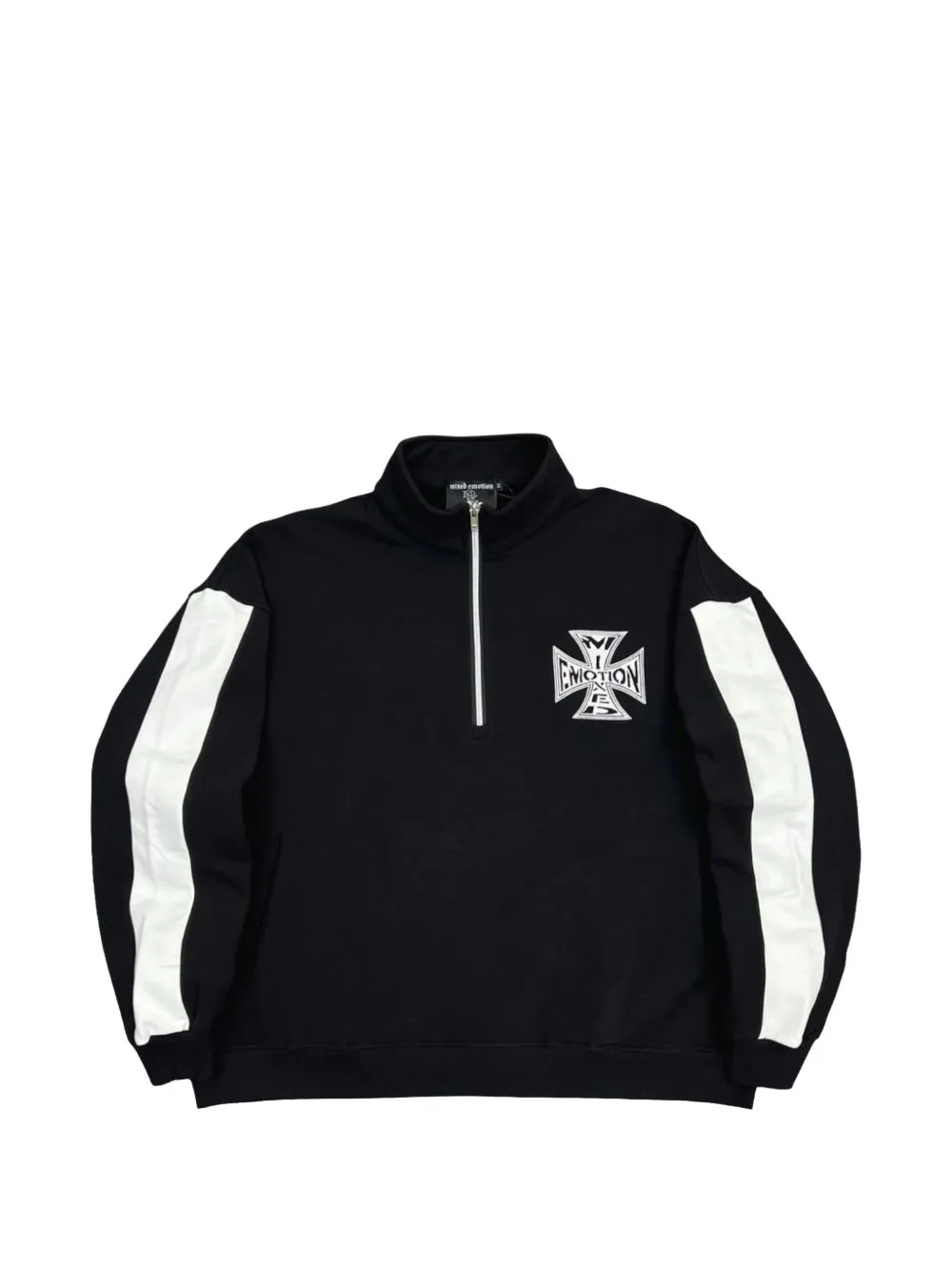 Logo-Print Panelled Sweater by Mixed Emotion