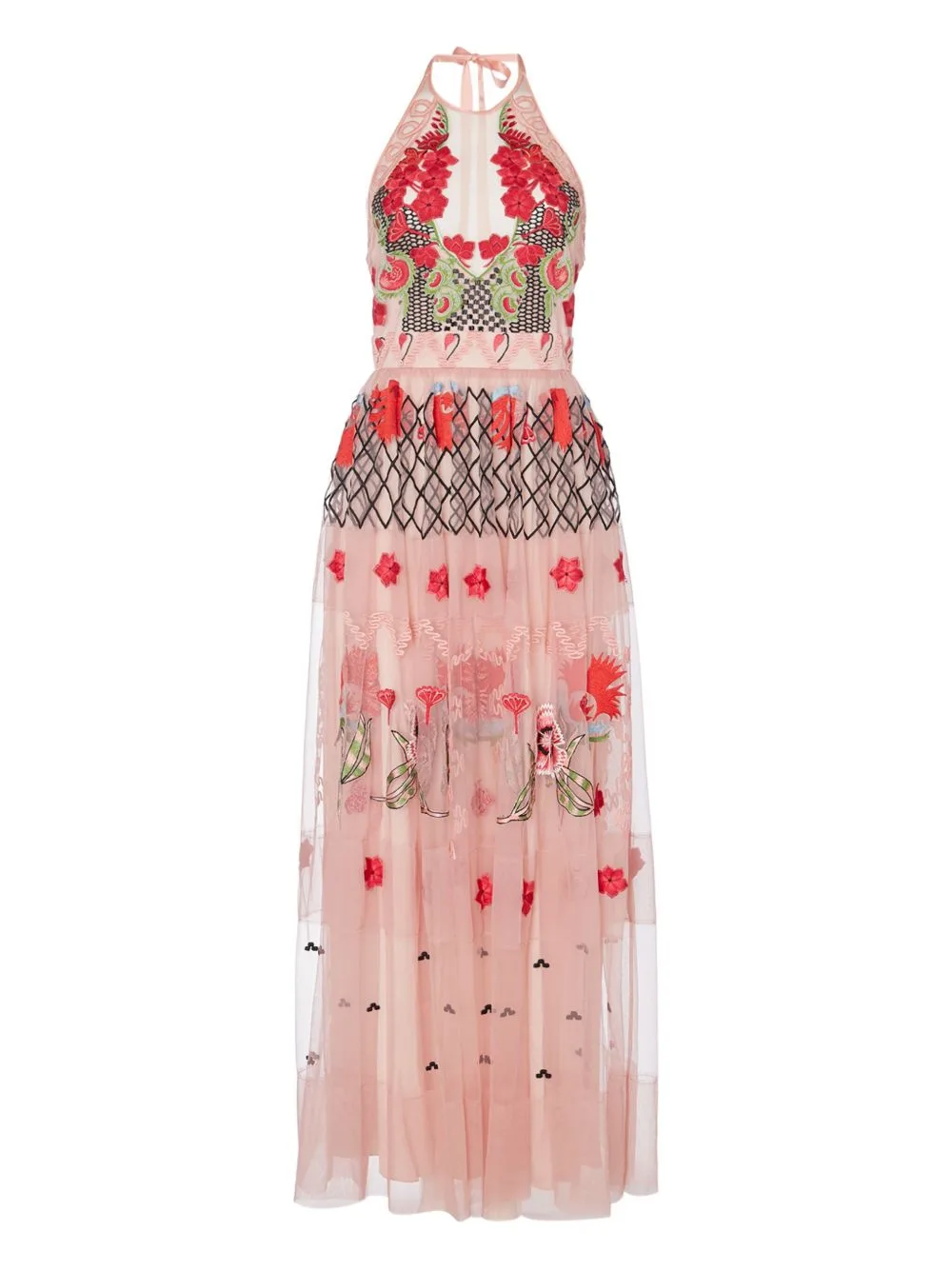 Remi Halter Embroidered Tulle Maxi Dress by Temperley London
