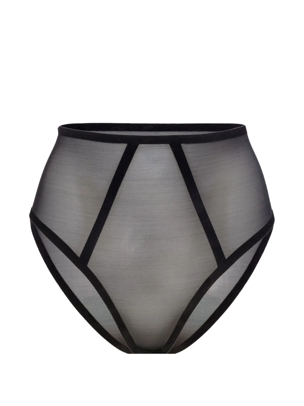 Lace-Trim Velvet-Bonded Briefs by Wolford