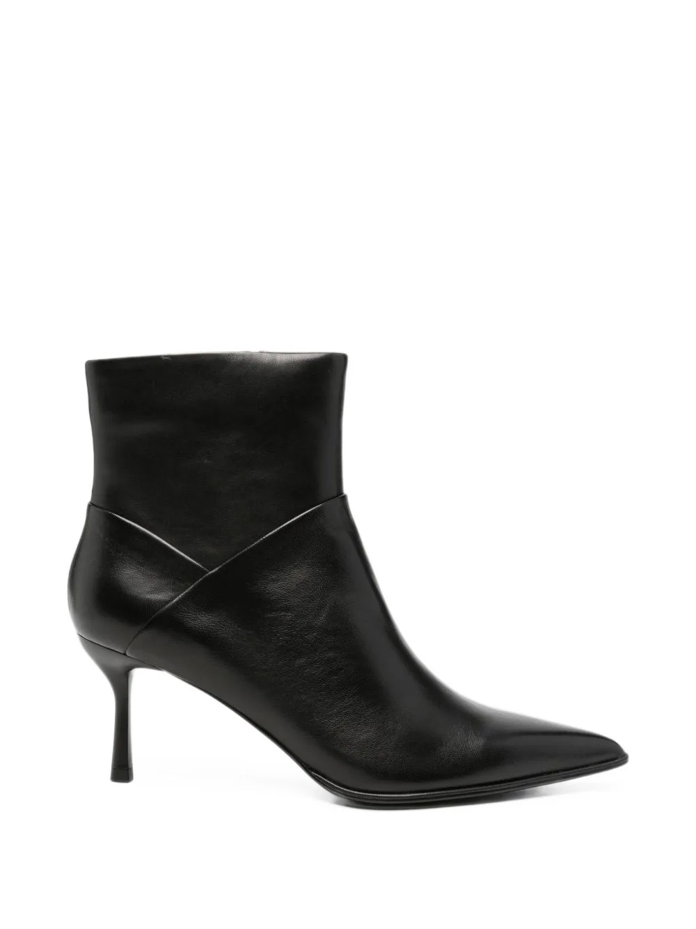 Pointed-Toe Leather Ankle Boots by CAFèNOIR