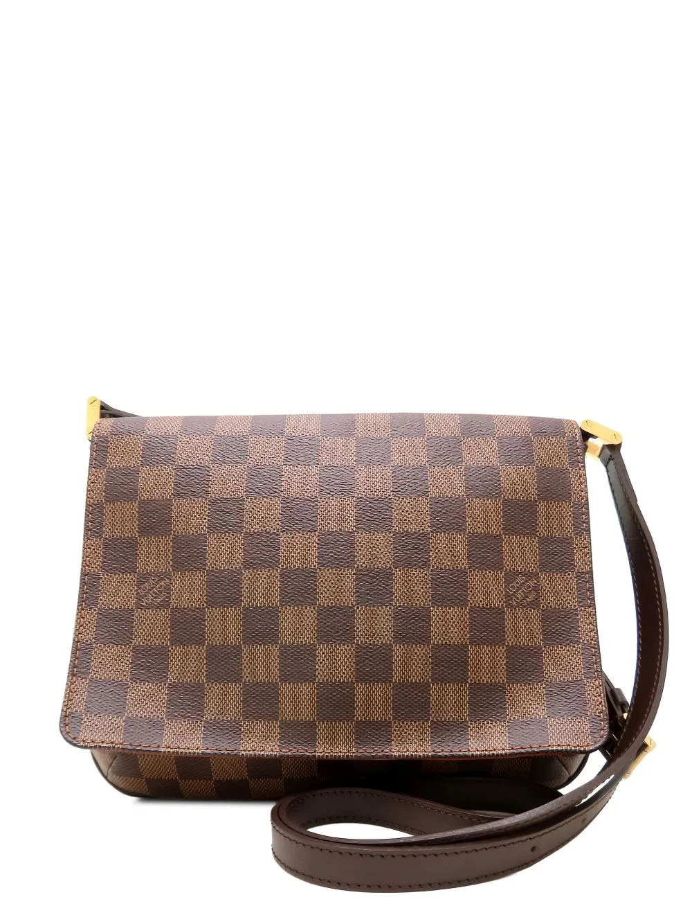 2005 Damier Ebene Musette Tango Long Strap Crossbody Bag by Louis Vuitton Pre-Owned