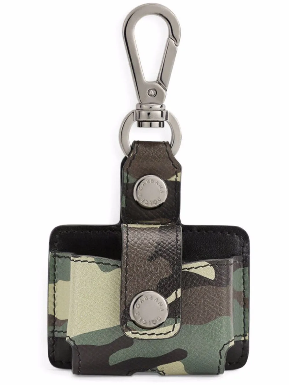 Camouflage-Print Leather Keyring by Dolce & Gabbana