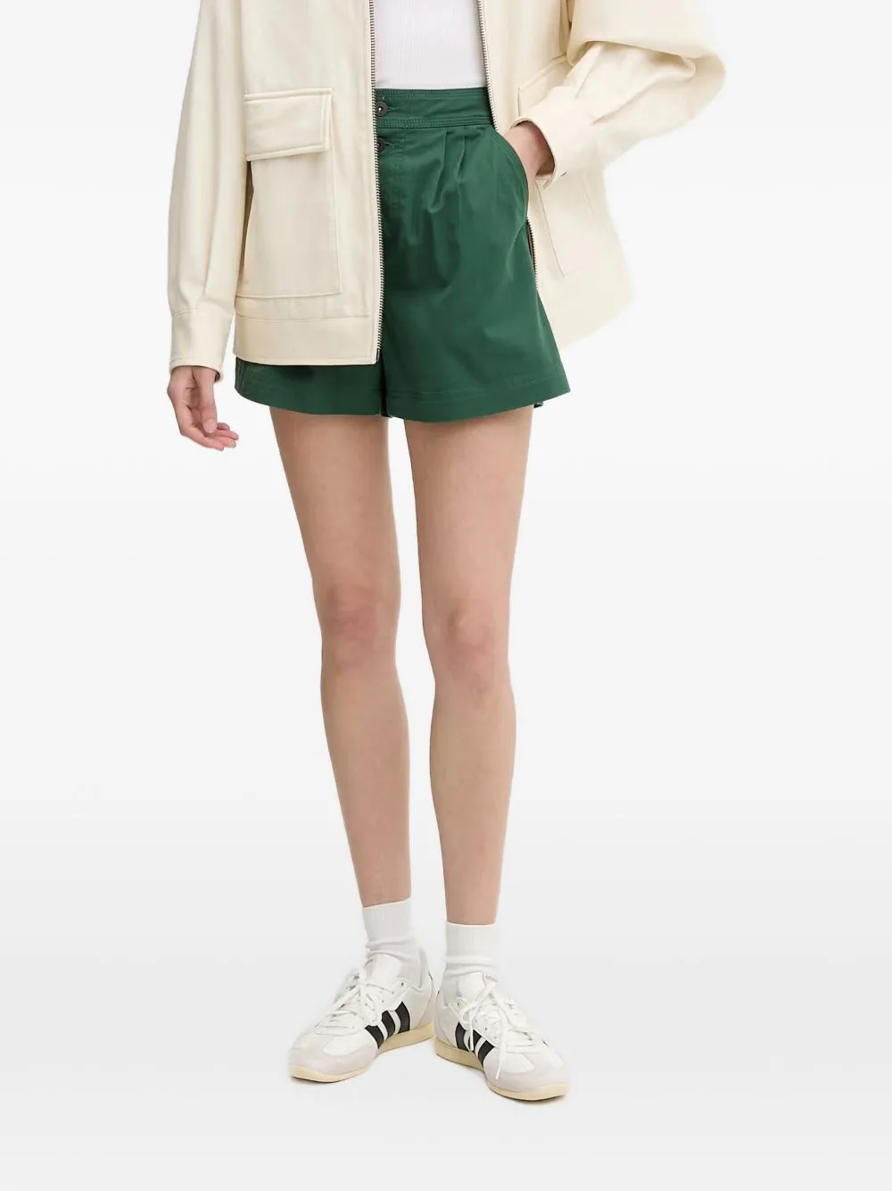Acker Rock Pleated Logo-Patch Shorts by Columbia