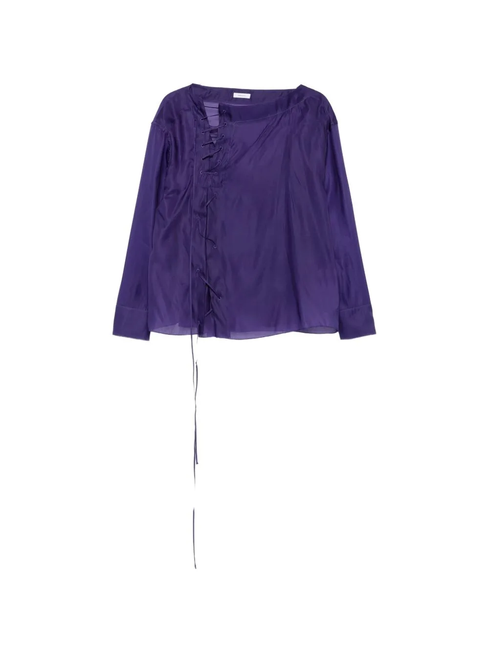 Lace-Up Sheer Blouse by Ferragamo