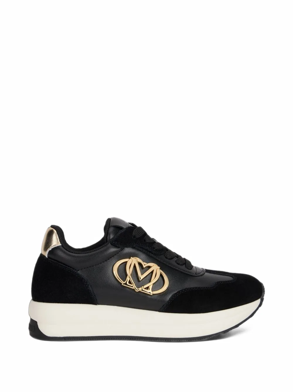 Logo-Plaque Suede Sneakers by Love Moschino