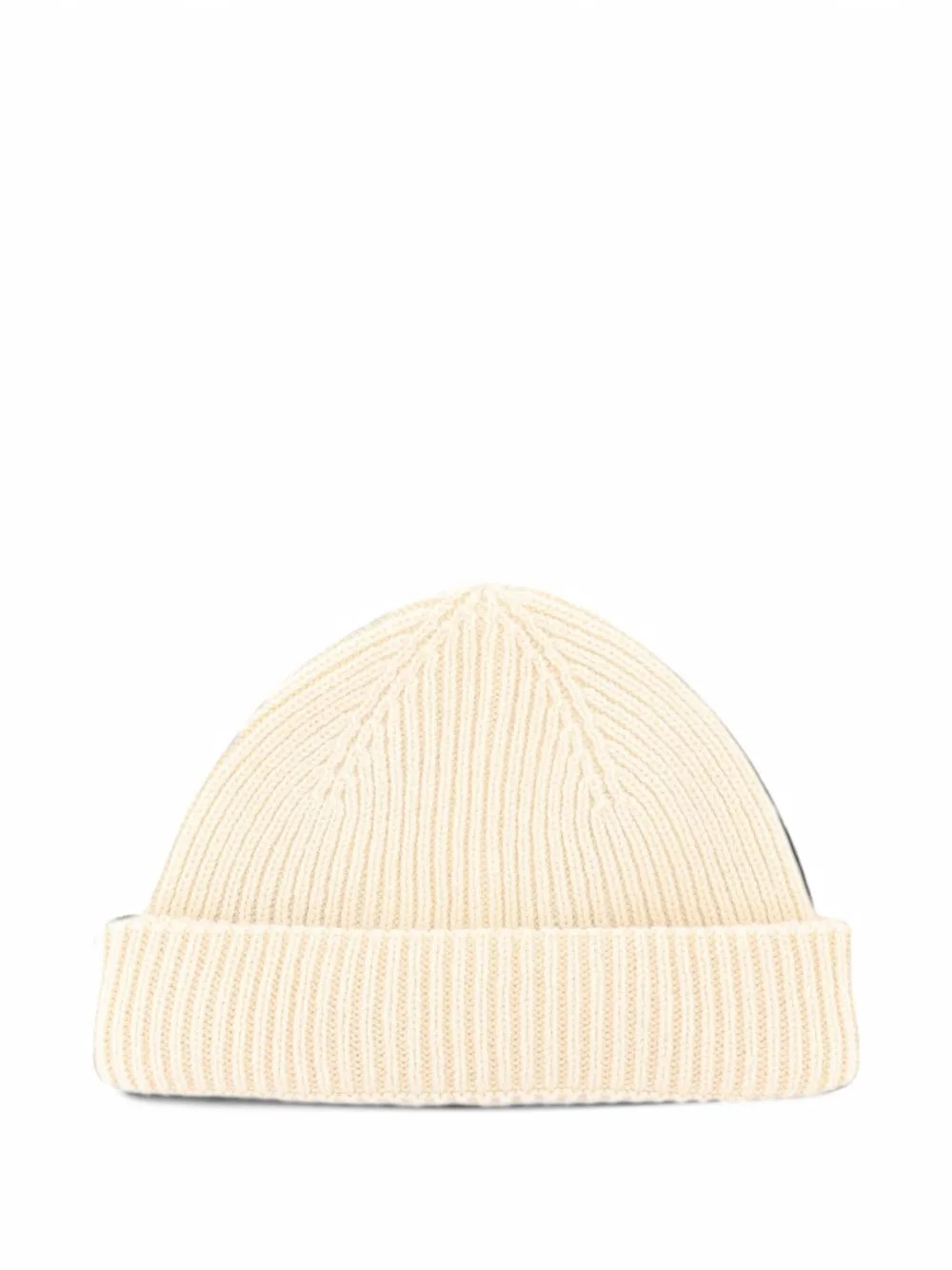 Ribbed-Knit Beanie Hat by AMARANTO