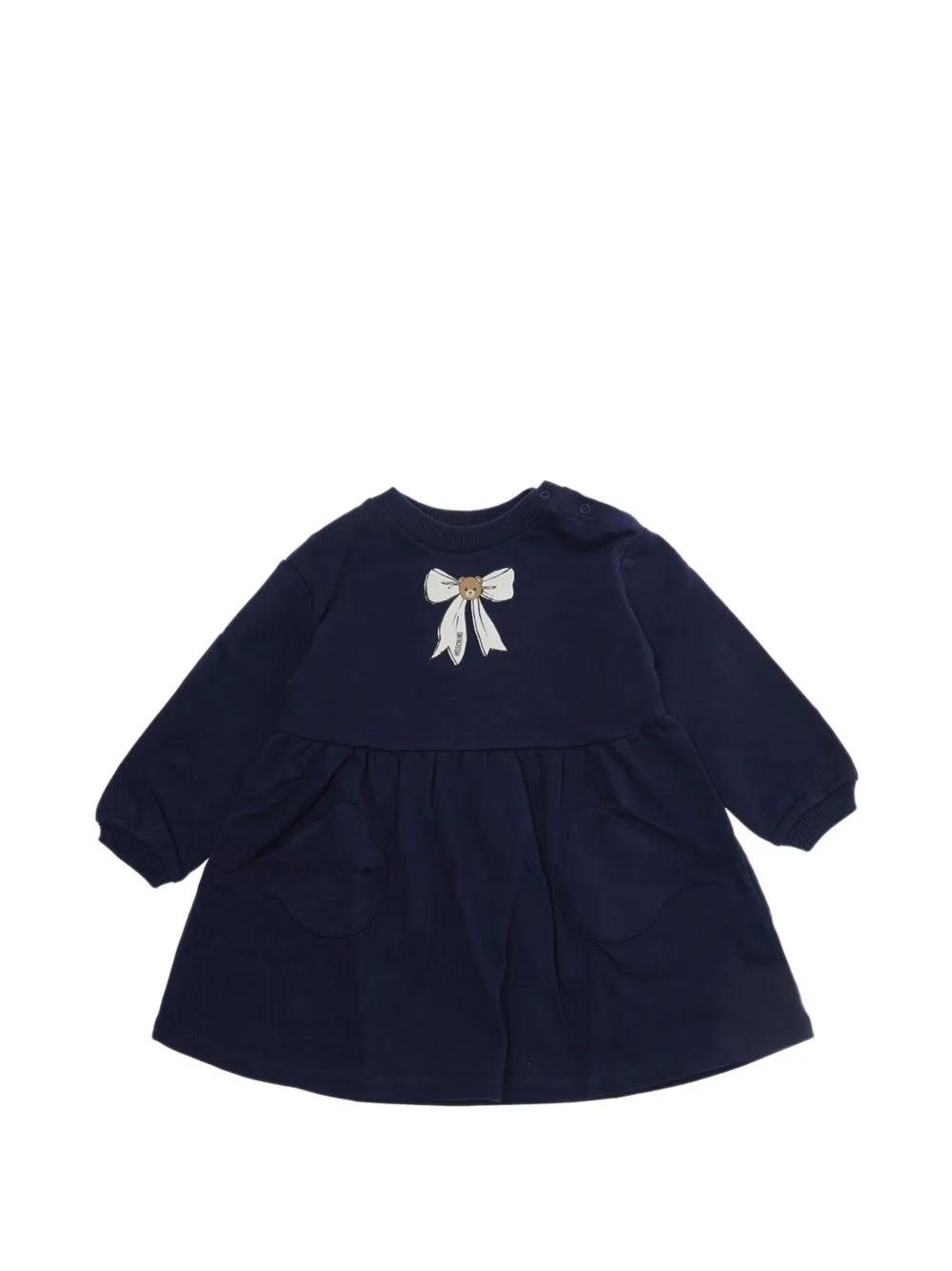 Teddy Bear Bow-Print Dress by Moschino Kids