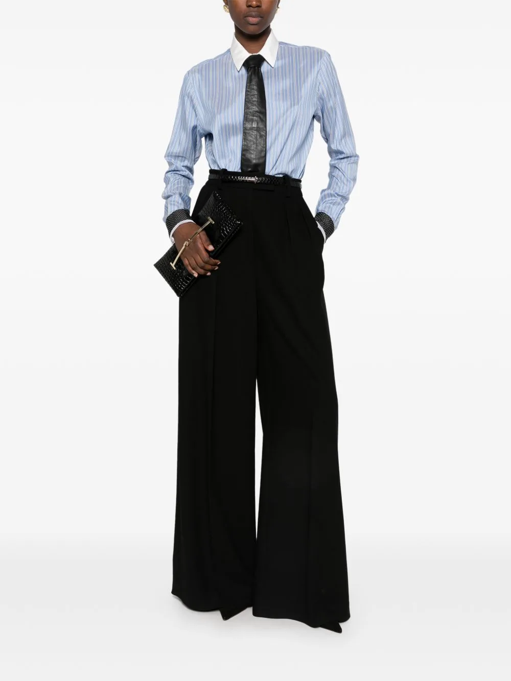 Striped-Pattern Silk Shirt by TOM FORD