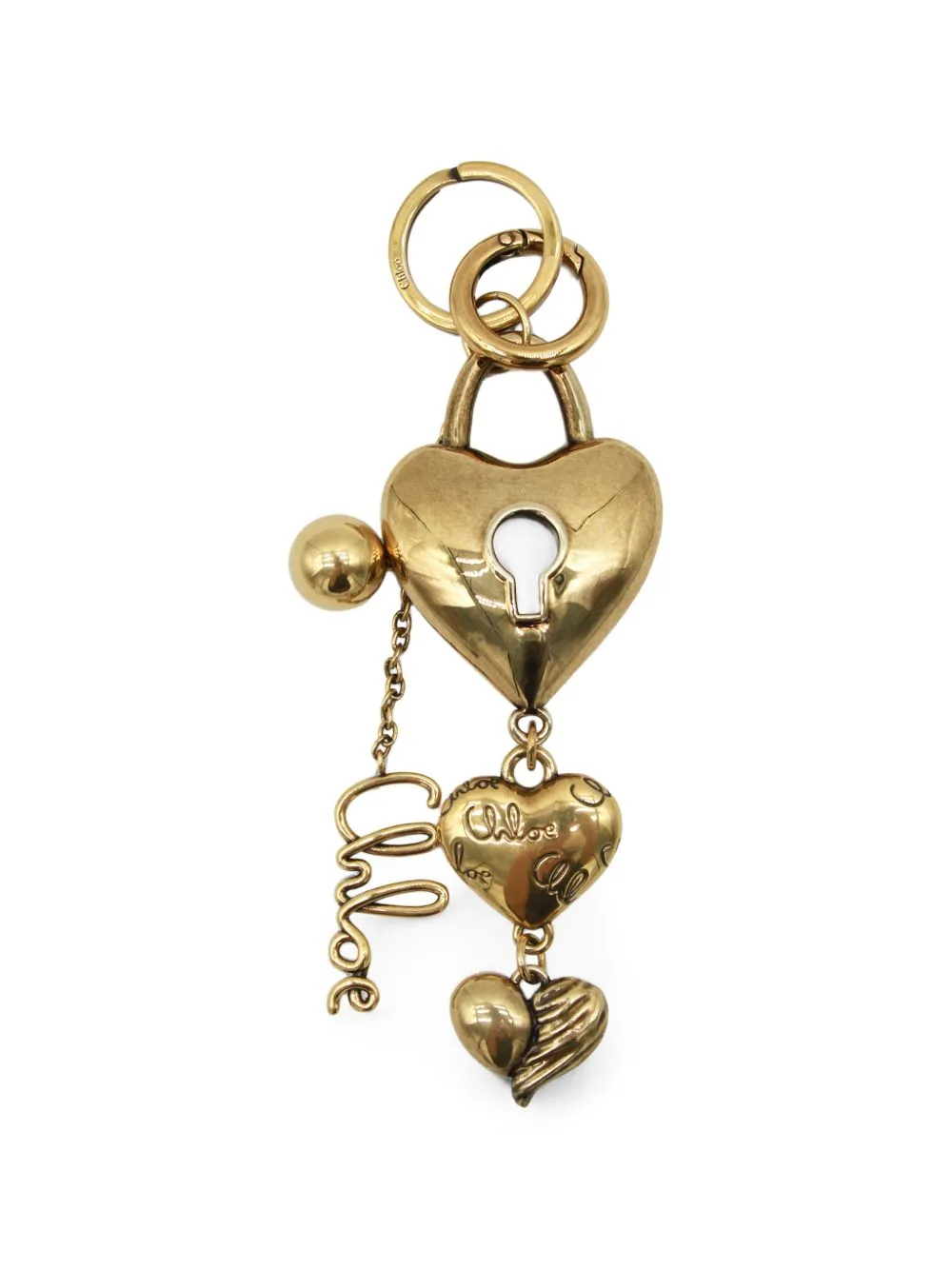 Symbols Multiple Hearts Bag Charm by Chloé