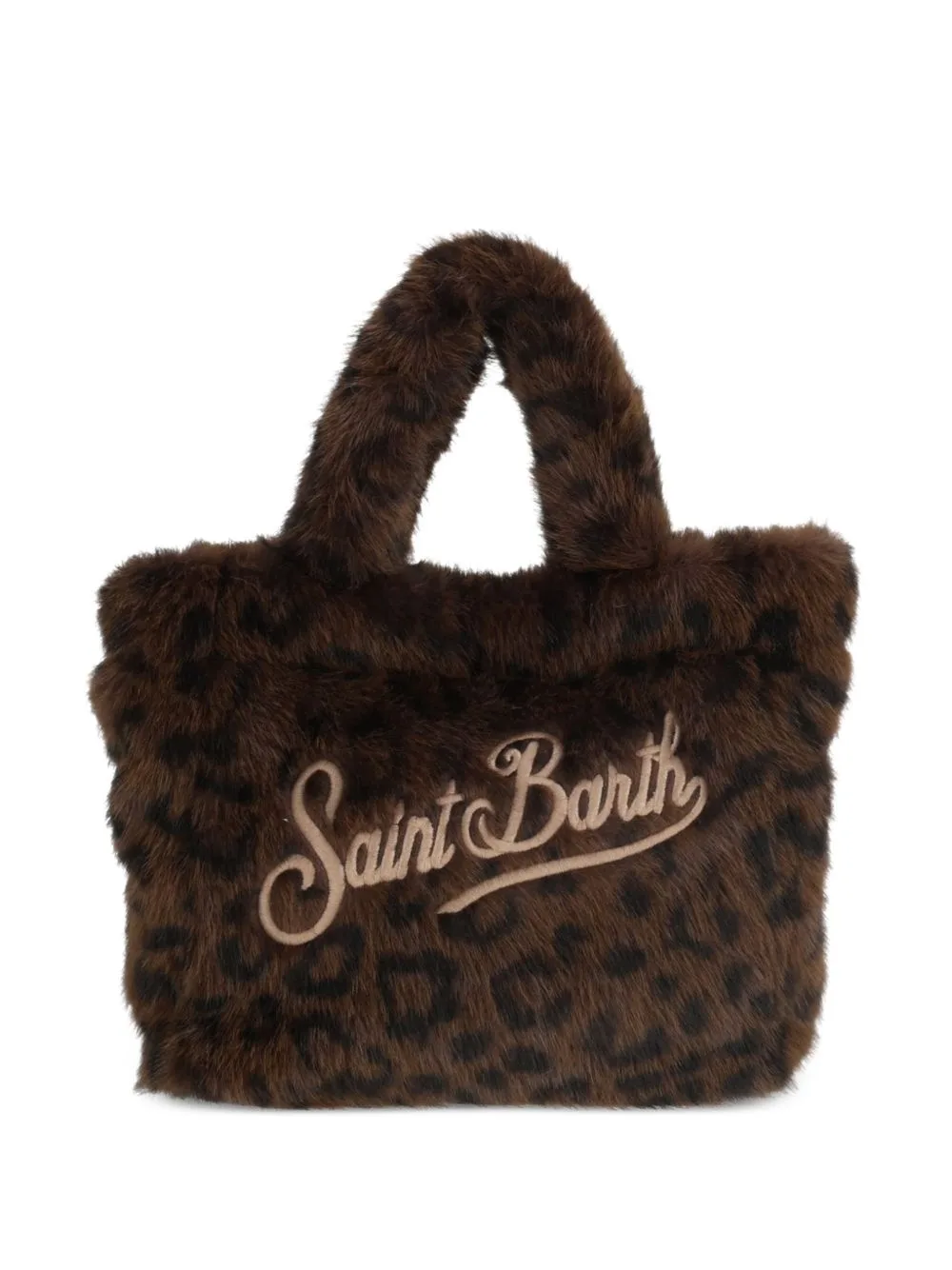 Vanity Mini Leopard-Print Faux-Fur Tote Bag by MC2 Saint Barth