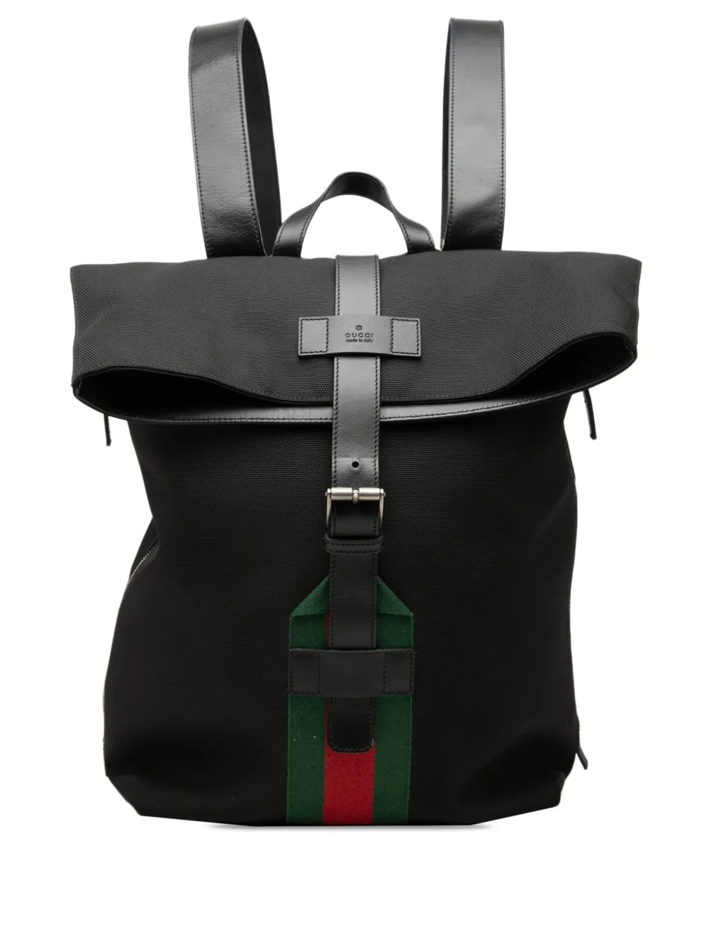 2000-2015 Canvas Techno Web Fold Over Backpack by Gucci Pre-Owned