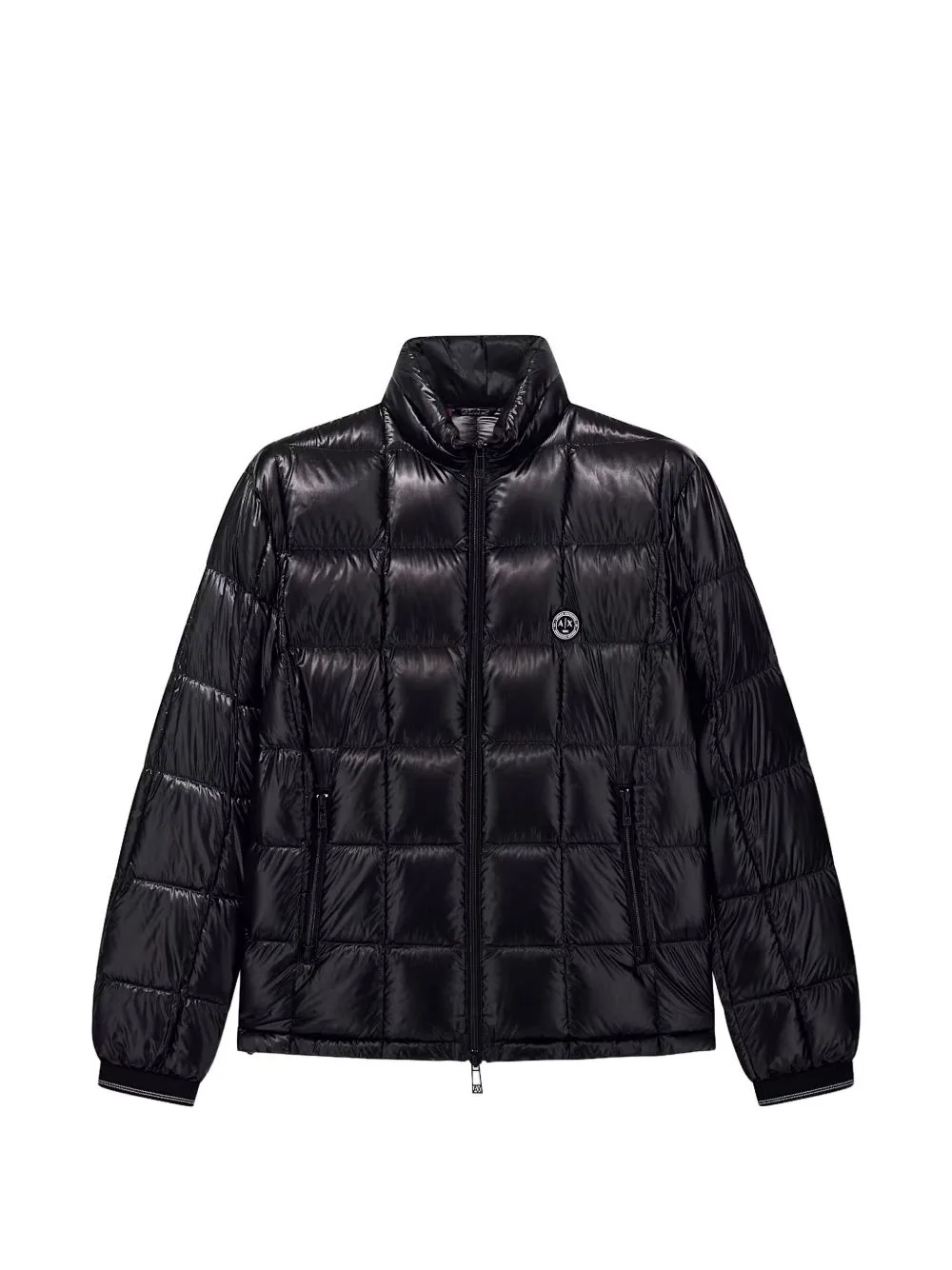 Quilted Logo-Patch Padded Jacket by Armani Exchange