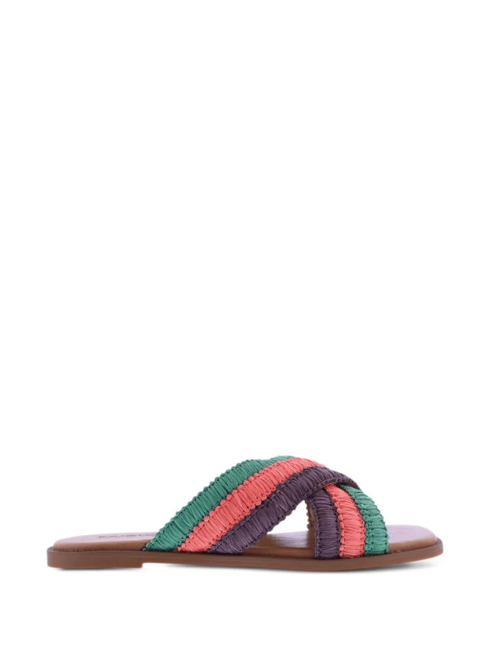 Woven Crossover-Strap Sandals by INUOVO