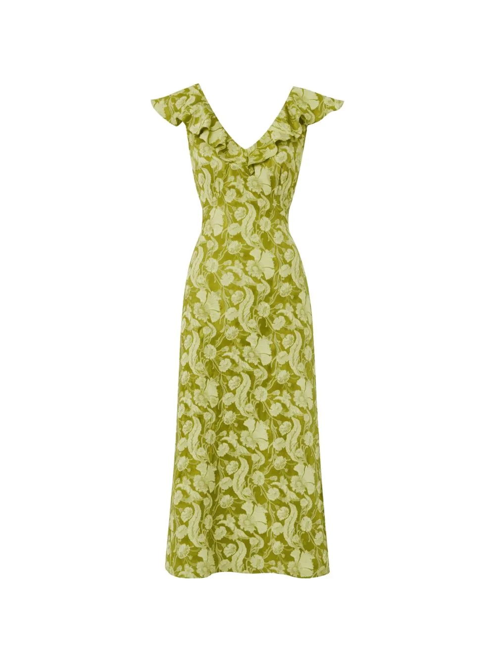 Celine Ruffled Floral-Print Dress by Temperley London