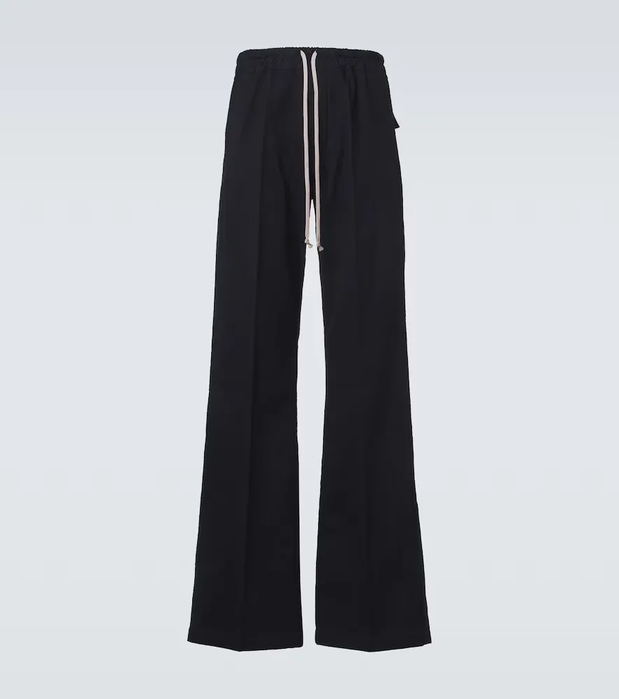 Dietrich Cotton and Wool Wide-Leg Pants by Rick Owens